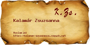 Kalamár Zsuzsanna névjegykártya